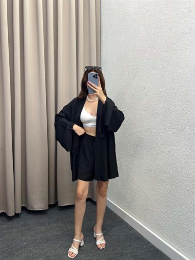 Ello Keten Siyah Kimono Takım
