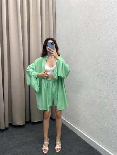 Ello Keten Yeşil Kimono Takım