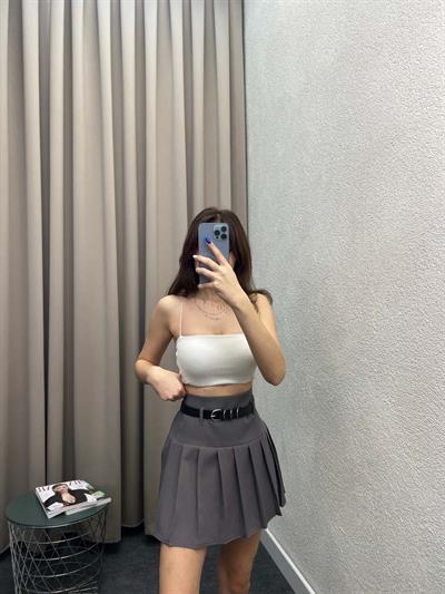 Enjoy Piliseli Füme Şort Etek