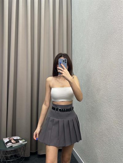 Enjoy Piliseli Füme Şort Etek