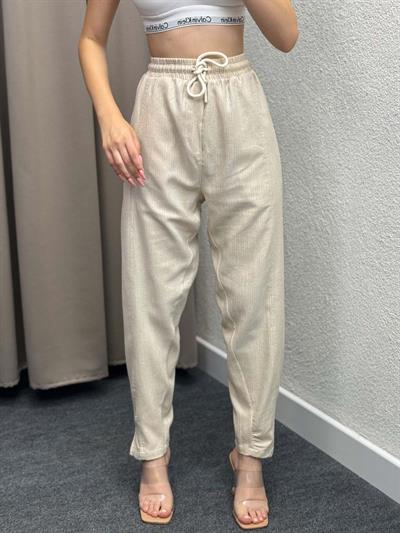 Flam Gabardin Keten Pantolon