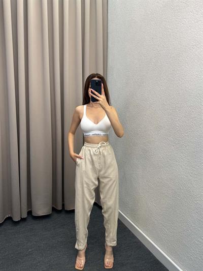 Flam Gabardin Keten Pantolon