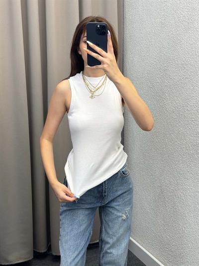 Gems Halter Yaka Beyaz Atlet