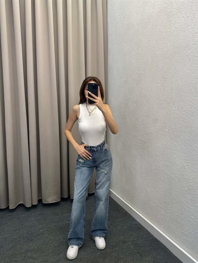 Gems Halter Yaka Beyaz Atlet