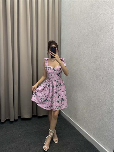 Güllü Pembe Bani Elbise