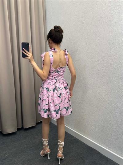 Güllü Pembe Bani Elbise