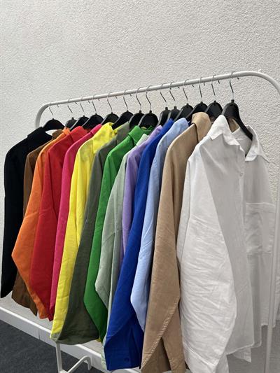 Ham Keten Krem Gömlek