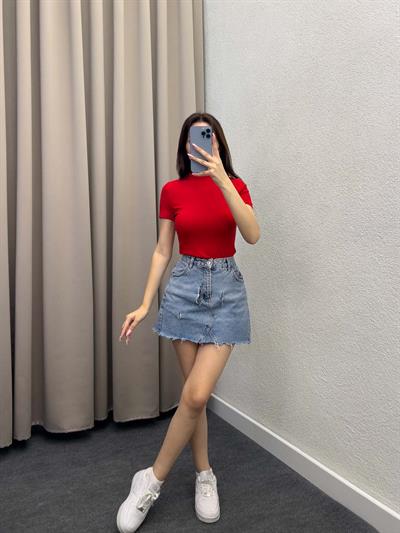 Harvey Oysh Modal Kırmızı Crop