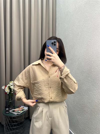 Hein Bej Krinkıl Kumaş Gömlek