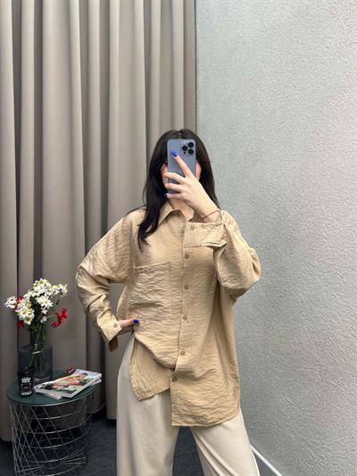 Hein Bej Krinkıl Kumaş Gömlek