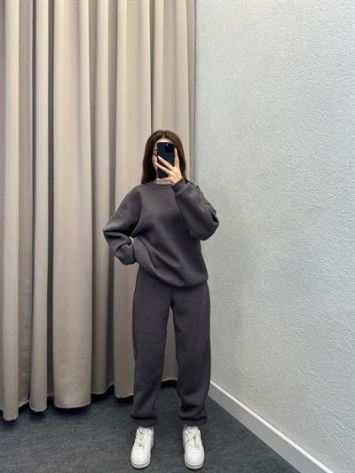 Hola Üç İplik Şardonlu Füme Eşofman Takım