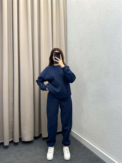 Hola Üç İplik Şardonlu Lacivert Eşofman Takım