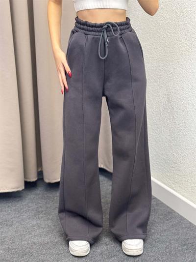 Husky Oversize Yüksek Bel Füme Eşofman Altı