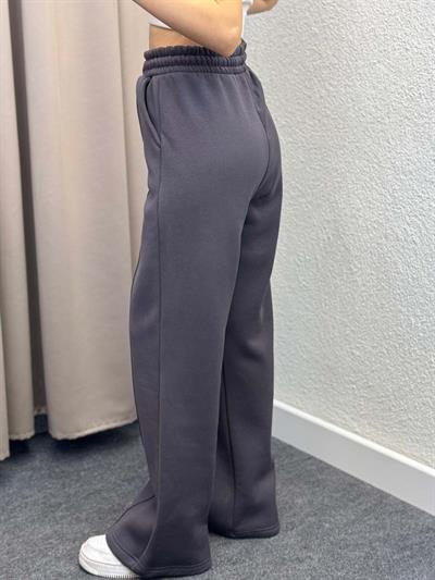 Husky Oversize Yüksek Bel Füme Eşofman Altı