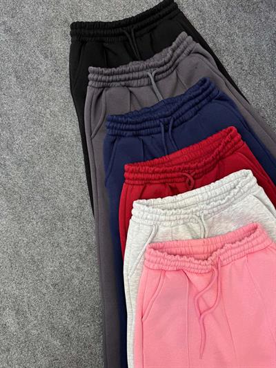 Husky Oversize Yüksek Bel Pembe Eşofman Altı