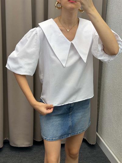 Lady Bebe Yaka Beyaz Gömlek