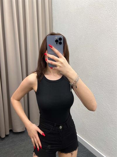 Lanka Halter Yaka Siyah Atlet