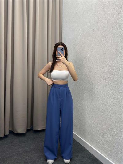 Las Vegas Cırt Kapamalı İndigo Palazzo Pantolon