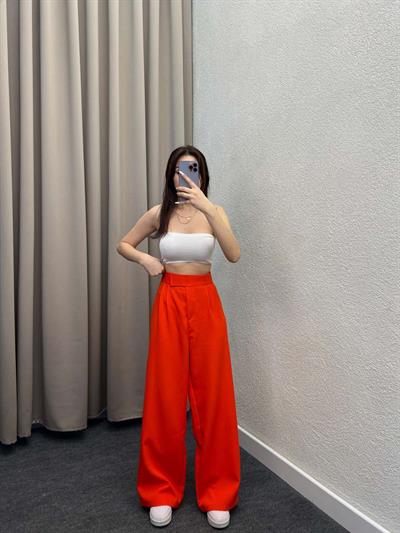 Las Vegas Cırt Kapamalı Turuncu Palazzo Pantolon