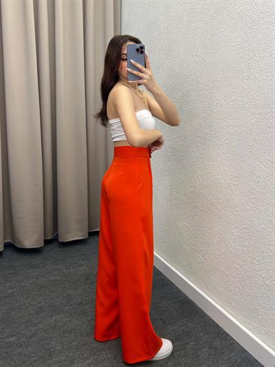 Las Vegas Cırt Kapamalı Turuncu Palazzo Pantolon