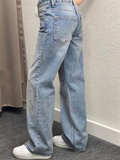 Loe Mavi Düşük Bel Straight Jean