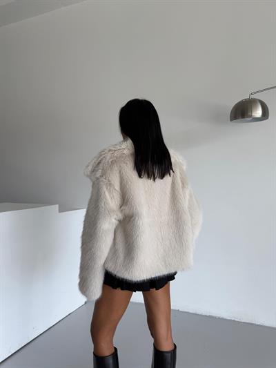 LOLİTA ŞALYAKA OVERSİZE KALIP  KÜRK BEJ