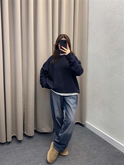 Massimo Dutti Lacivert Kazak