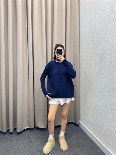 Massimo Dutti Model Lacivert Kazak