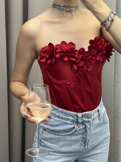 Medusa Bordo Korse Bustiyer