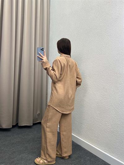 Milano Kahve Bağlamalı Kimona Takım