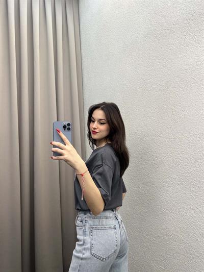 Miu Antrasit Oversize Tshirt