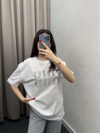 Miu Beyaz Oversize Tshirt