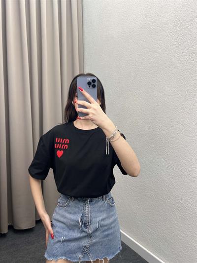Miu Miu Siyah Oversize Tshirt