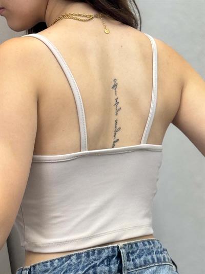 Moon Askılı Bej Crop