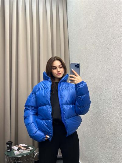 Olivia Mavi Şişme Mont