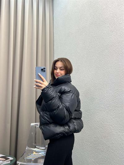 Olivia Siyah Şişme Mont