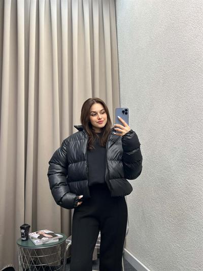 Olivia Siyah Şişme Mont