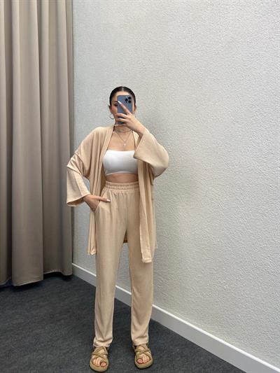 Pena Taş Gofre Kimono Takım