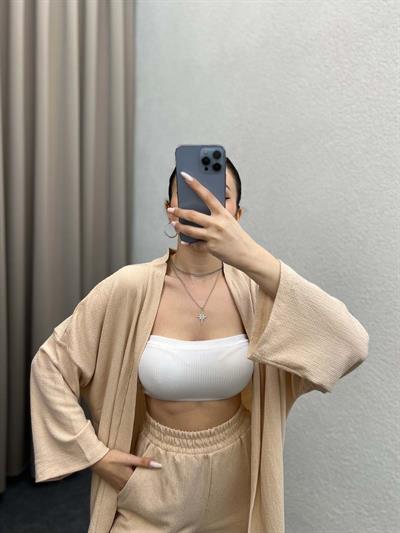 Pena Taş Gofre Kimono Takım