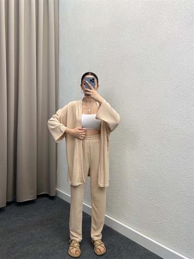 Pena Taş Gofre Kimono Takım