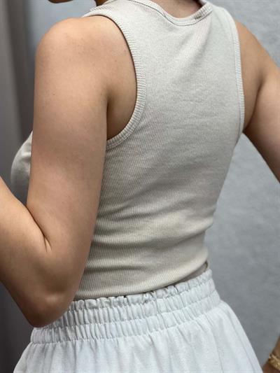 Premium Doku Bej Fitilli Atlet