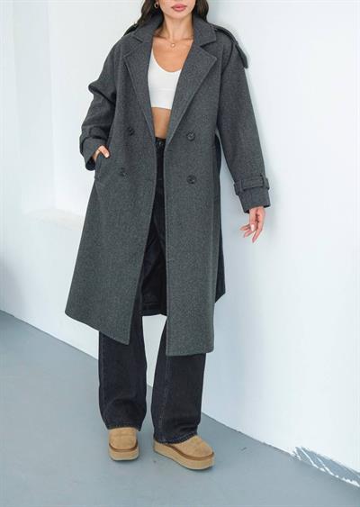 PREMIUM KALİTE KAŞE KABAN ANTRASİT