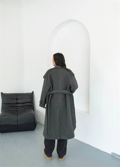 PREMIUM KALİTE KAŞE KABAN ANTRASİT