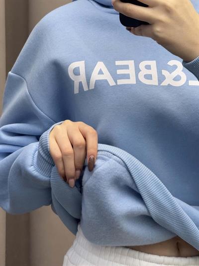 Pull Bear Bebe Mavi Kapşonlu Sweatshirt