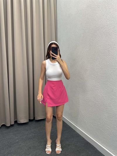 Rainbow Pembe Yırmaçlı Şort Etek