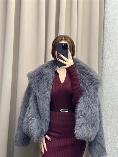 Foggia Şal Yaka Füme Kürk Ceket