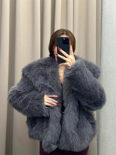 Foggia Şal Yaka Füme Kürk Ceket