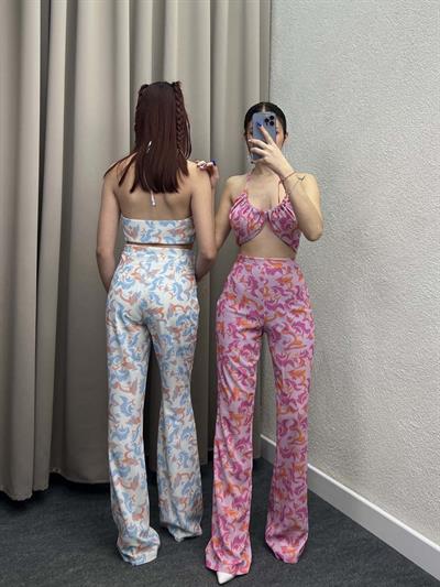 Retro Bebek Mavi İkili Takım