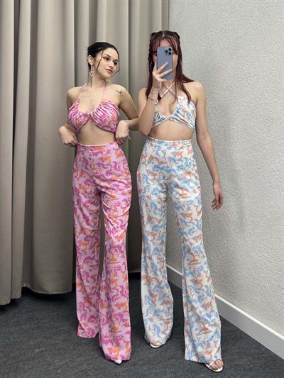 Retro Bebek Mavi İkili Takım