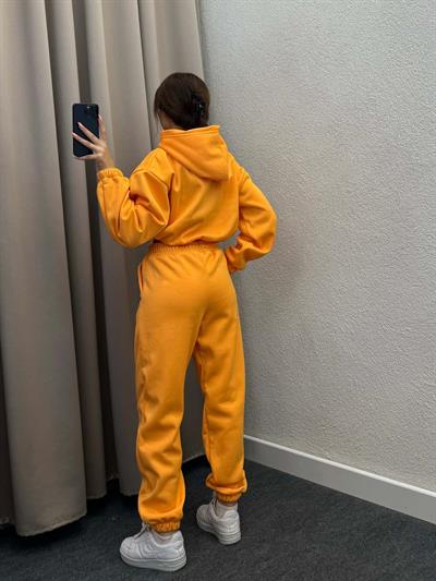 Rojo Üç İplik Şardonlu Oranj Eşofman Takımı